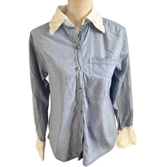 We The Free Tommy Oxford Shirt in blue XS - Picture 3 of 7